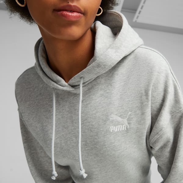 IVE着用 ウィメンズ CLASSICS クロップド フーディー TR, Light Gray Heather, extralarge-JPN