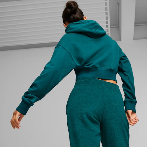 Classics Women's Cropped Hoodie, Malachite, extralarge-IND