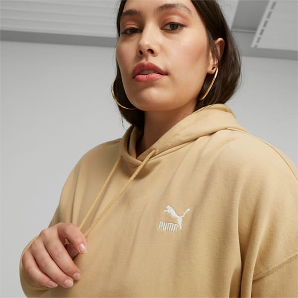 Classics Women's Cropped Hoodie, Sand Dune, extralarge-IDN