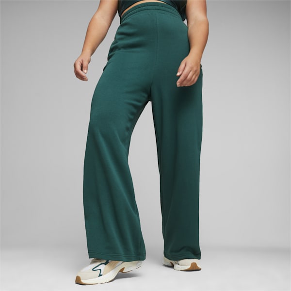 Womens - Wash Wide Leg Joggers in Hydro Dark Turquoise