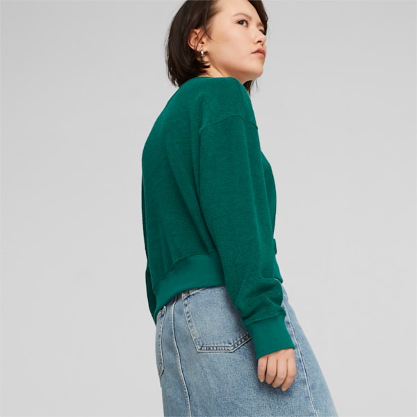 CLASSICS Women's Fleece Sweatshirt, Malachite, extralarge-IND