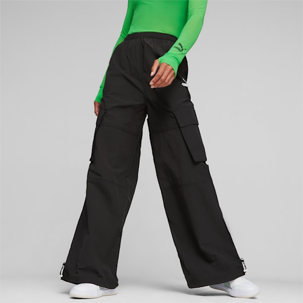 DARE TO Women's Wide-Leg Pants, PUMA Black, extralarge-AUS