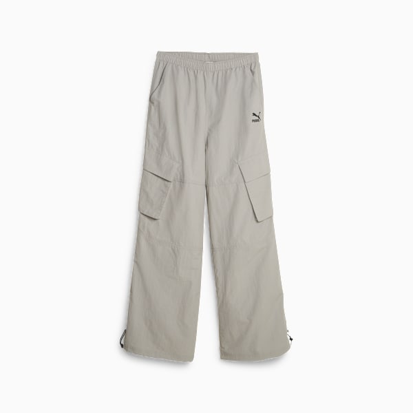 DARE TO Women's Wide Leg Pants, Concrete Gray, extralarge