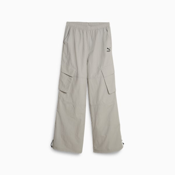 DARE TO Women's Wide Leg Pants, Concrete Gray, extralarge