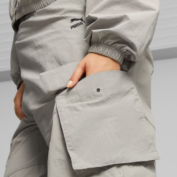 DARE TO Women's Wide Leg Pants, Concrete Gray, extralarge-GBR
