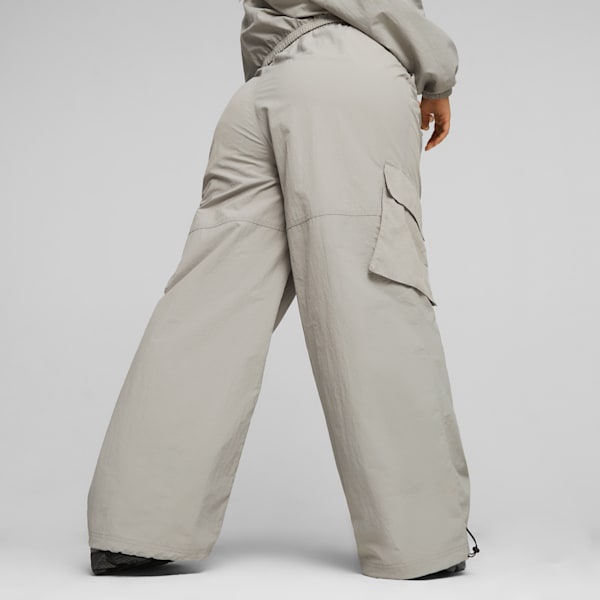 DARE TO Women's Wide Leg Pants, Concrete Gray, extralarge