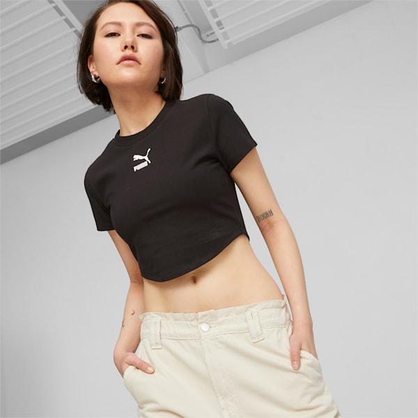 DARE TO Women's Cropped Tee, PUMA Black, extralarge-GBR