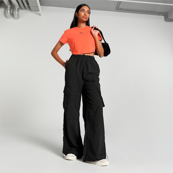 DARE TO Women's Cropped T-shirt, Hot Heat, extralarge-IND