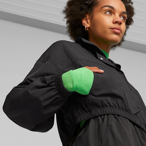 DARE TO Women's Cropped Woven Jacket, PUMA Black, extralarge