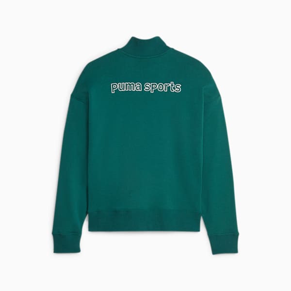 ウィメンズ PUMA TEAM ハーフジップ スウェット, Malachite, extralarge-JPN