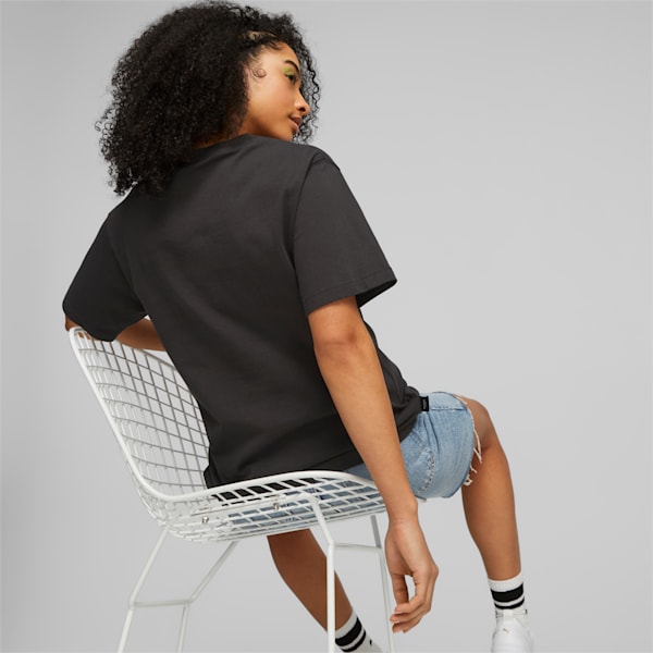 DOWNTOWN Women's Graphic Tee, PUMA Black, extralarge