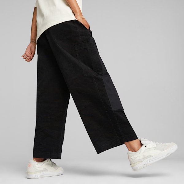 Pantalon en velours côtelé décontracté Downtown Femme, PUMA Black, extralarge