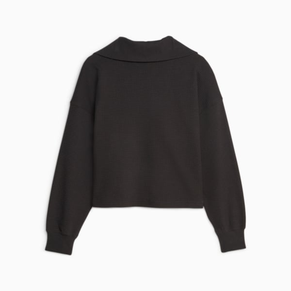 DOWNTOWN Women's Half-Zip Sweatshirt, PUMA Black, extralarge