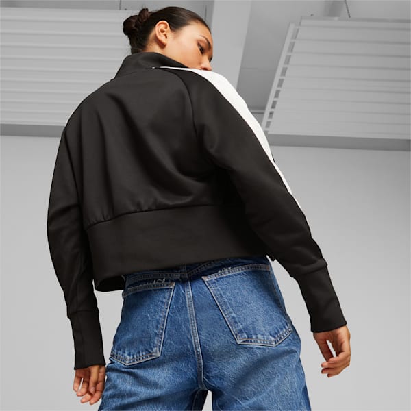 Women's puma off the shoulder t7 jacket outlet