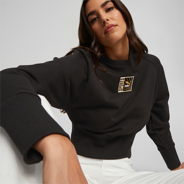 Classics Crew-Neck Women's Sweatshirt, PUMA Black, extralarge-IND
