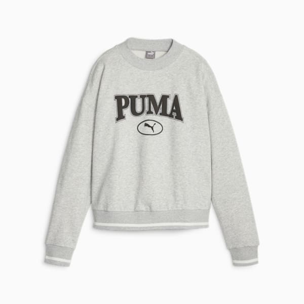 PUMA SQUAD Women's Sweatshirt, Light Gray Heather, extralarge-IND