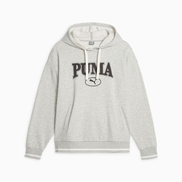 Sudadera con gorra PUMA SQUAD Mujer, Light Gray Heather, extralarge