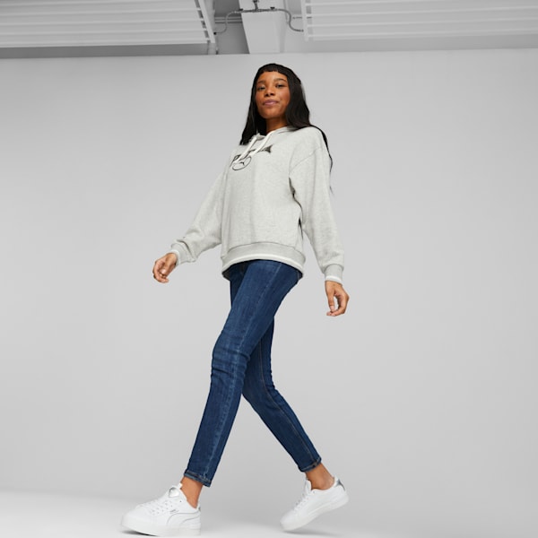 Chandail à capuchon PUMA SQUAD Femme, Light Gray Heather, extralarge