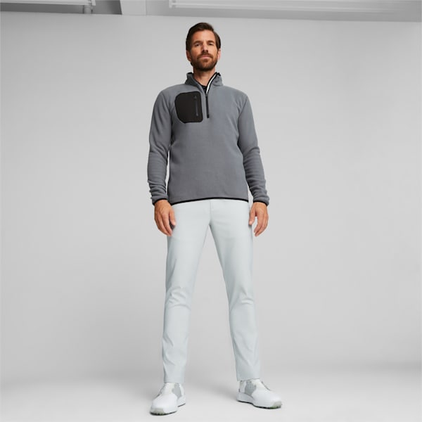 Men's Golf Quarter-zip Fleece, Slate Sky-PUMA Black, extralarge-GBR
