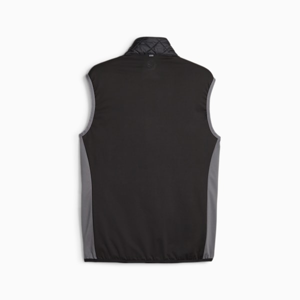 Men's Golf Frost Quilted Vest, PUMA Black-Slate Sky, extralarge-GBR