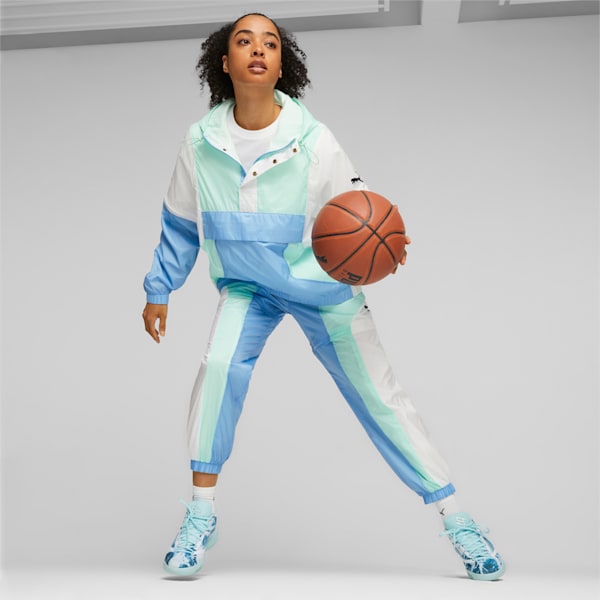 STEWIE x WATER Women's Basketball Anorak, PUMA White-Day Dream-Minty Burst, extralarge