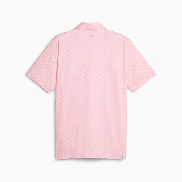 MATTR Palms Men's Golf Polo, Peach Smoothie-White Glow, extralarge-GBR