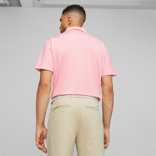 MATTR Palms Men's Golf Polo, Peach Smoothie-White Glow, extralarge-GBR
