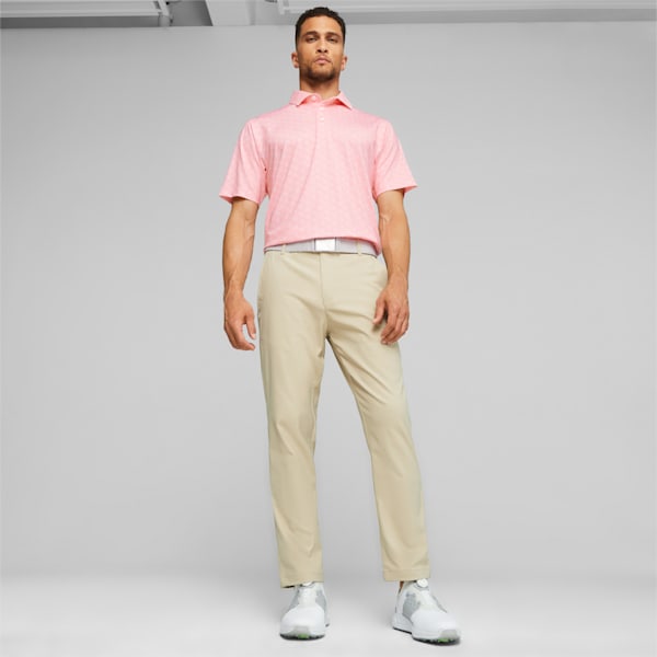 MATTR Palms Men's Golf Polo, Peach Smoothie-White Glow, extralarge-GBR