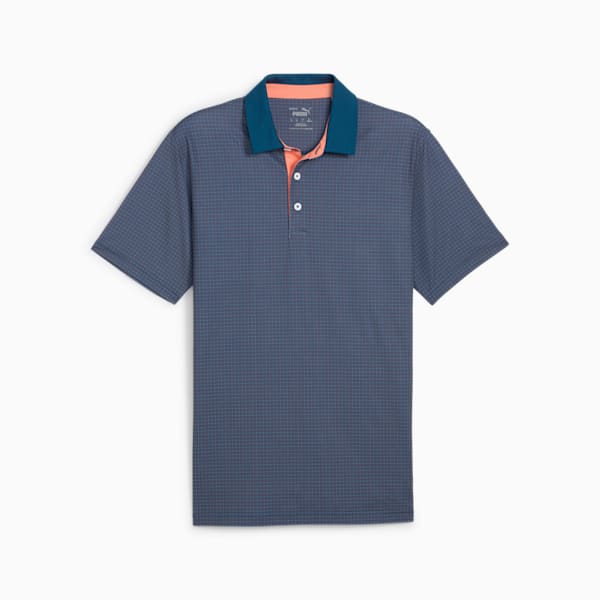 MATTR Circular Men's Golf Polo, Ocean Tropic-Melon Punch, extralarge