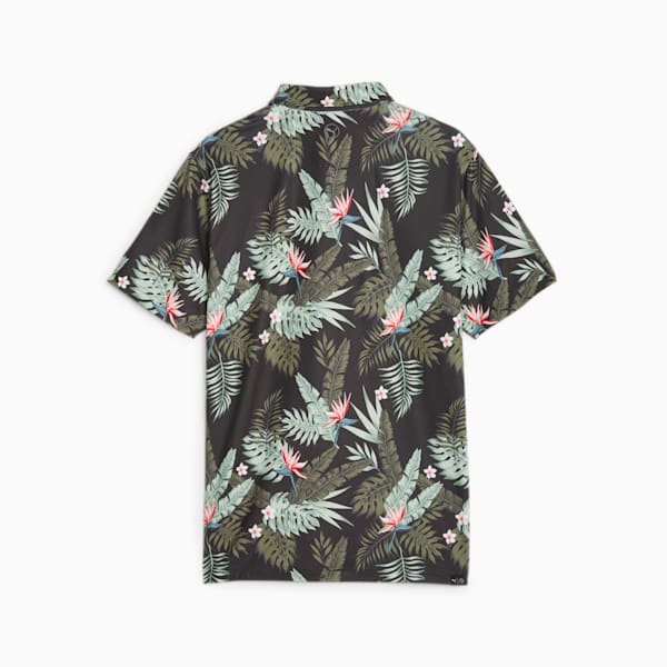 Cloudspun Aloha Men's Golf Polo, PUMA Black-Eucalyptus, extralarge-GBR