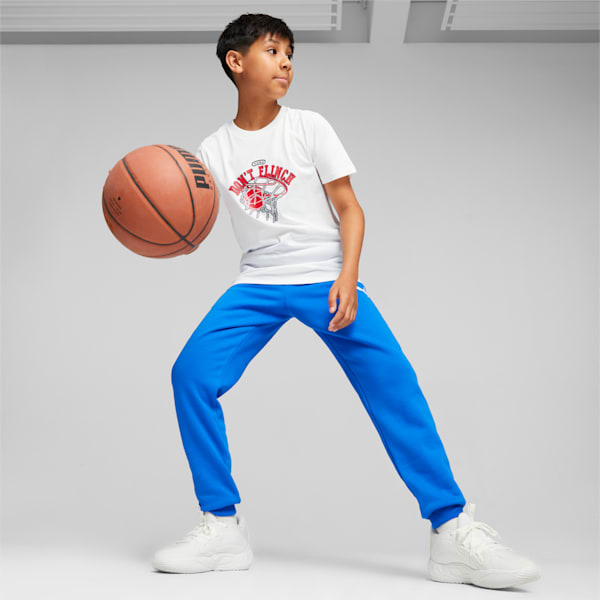 T-shirt graphique de basketball Jeune, PUMA White, extralarge