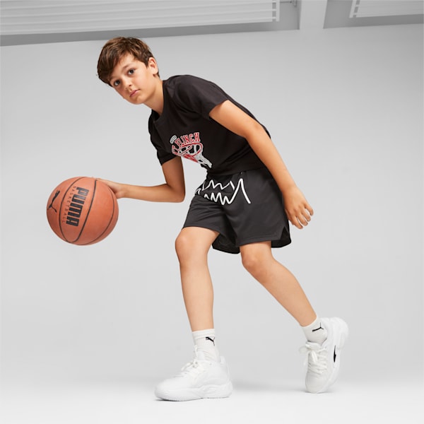 Basketball Jaws Big Kids' Boys' Shorts, PUMA Black, extralarge