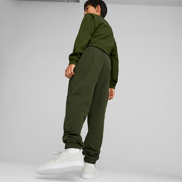 Unisex Sweatpants Set Girls Hoodie Pants Olive Cotton Joggers Kids