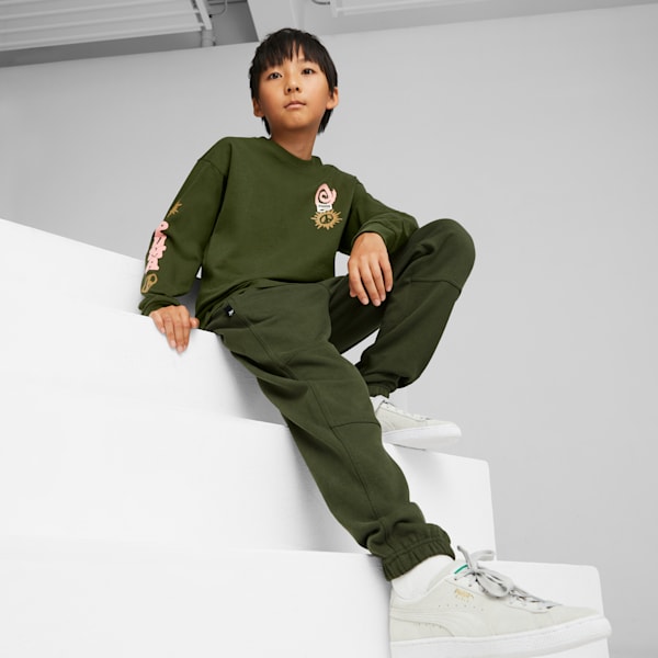 Boys wearing joggers top