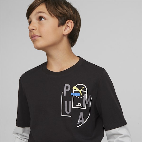 Classics FTR Baller Youth Longsleeve Tee, PUMA Black, extralarge-IND