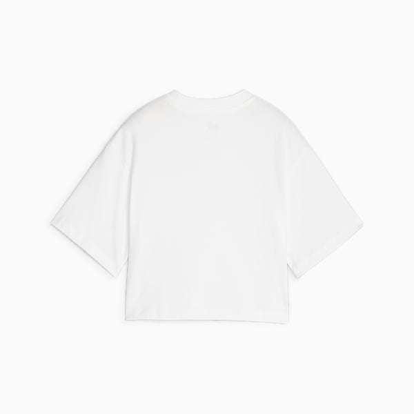 Classics Big Kids' Cropped Tee, PUMA White, extralarge