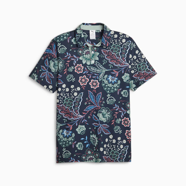 メンズ ゴルフ PUMA × LIBERTY ポロシャツ, Navy Blazer-Green Fog, extralarge-JPN