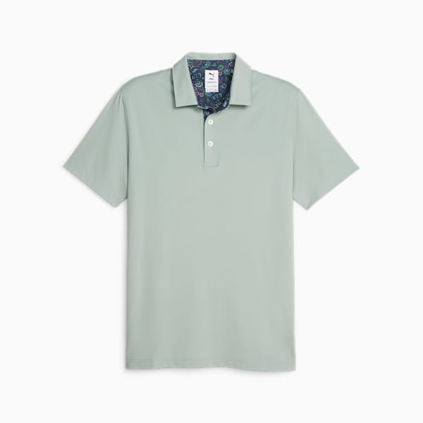メンズ ゴルフ PUMA x LIBERTY ポロシャツ 2, Green Fog-Navy Blazer, extralarge-JPN