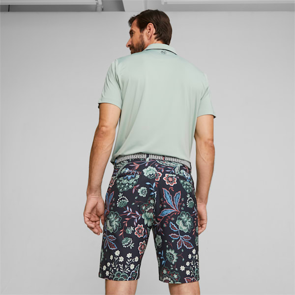 メンズ ゴルフ PUMA × LIBERTY ポロシャツ 2, Green Fog-Navy Blazer, extralarge-JPN
