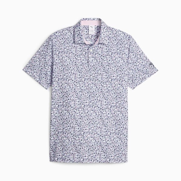 メンズ ゴルフ PUMA × ARNOLD PALMER ミキサー ポロシャツ, White Glow-Pale Pink, extralarge-JPN