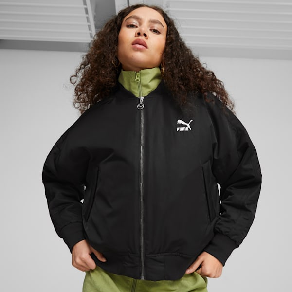 T7 Women's Bomber Jacket, PUMA Black, extralarge-GBR