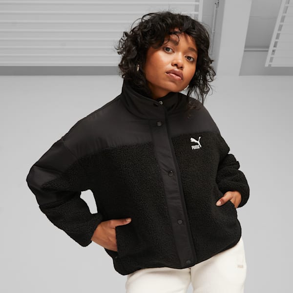 Classics Women's Sherpa Jacket, PUMA Black, extralarge