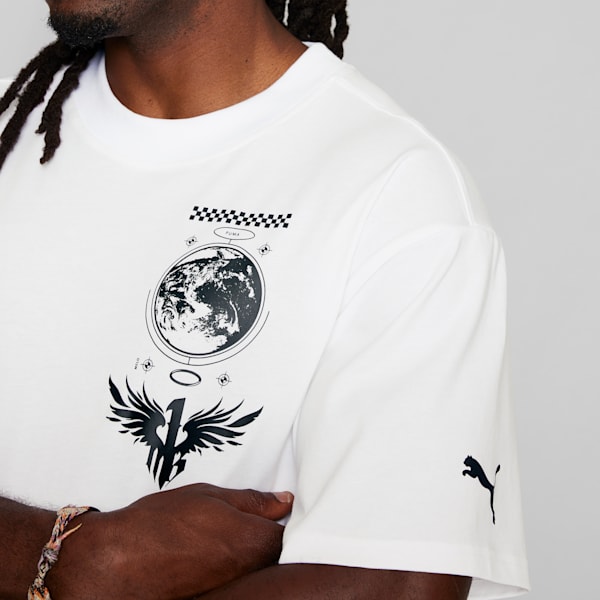 Playera deportiva PUMA x MELO, PUMA White, extralarge