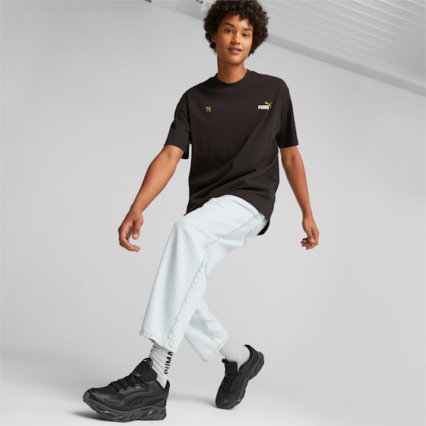 PUMA 75 Logo Celebration Men's Tee, PUMA Black, extralarge-GBR