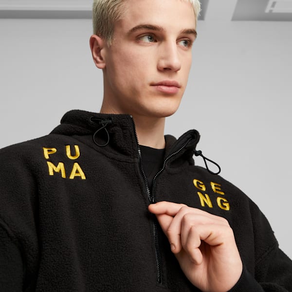 Gen.G Esports Men's Half-Zip Fleece Pullover, PUMA Black, extralarge