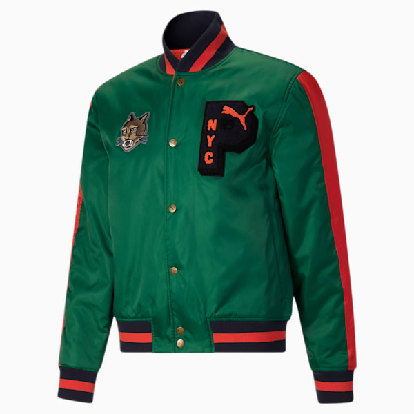 Puma green bomber jacket online