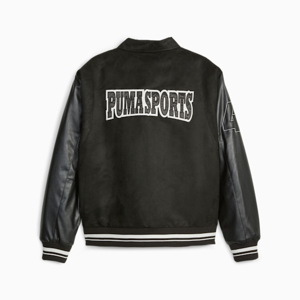 Chamarra Varsity de PUMA TEAM para hombre, PUMA Black, extralarge