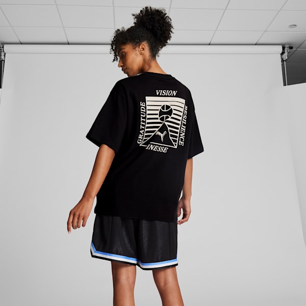 Playera para mujer SKYLAR Hoops Culture, PUMA Black, extralarge