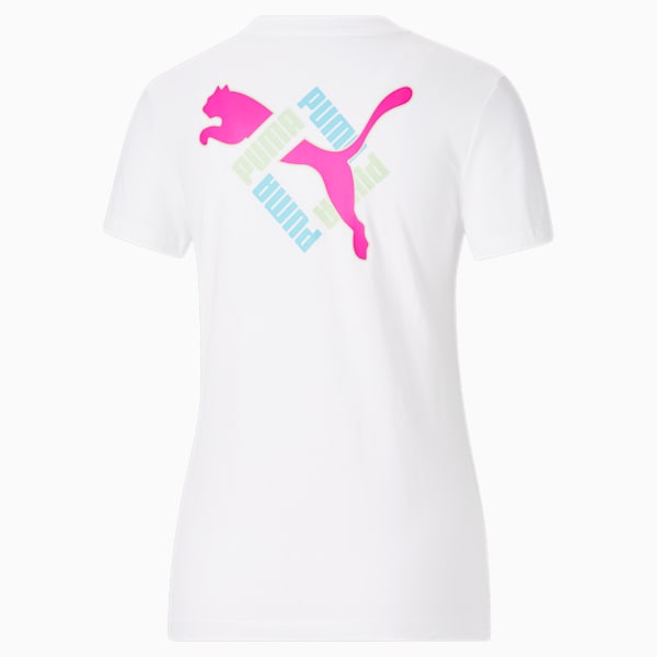Camiseta Classics Brighter Days con logo pequeño de mujer, PUMA White