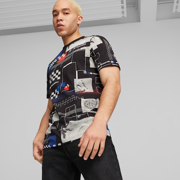 メンズ BMW MMS AOP Tシャツ, PUMA Black, extralarge-JPN